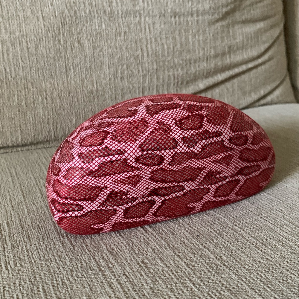 Red and Pink Leopard Print Sunglasses or Eyewear Holder Y2K